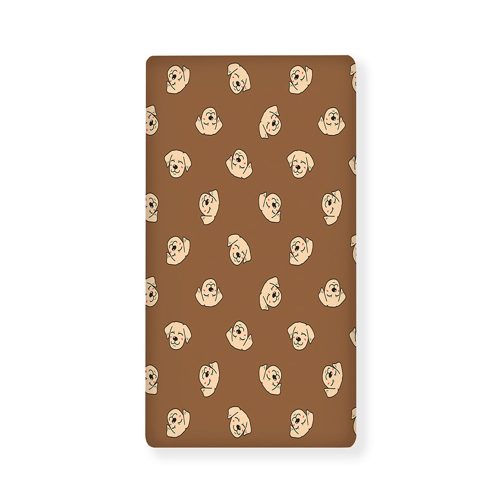 Happy Labrador Retriever Pattern Print Baby Crib Sheet