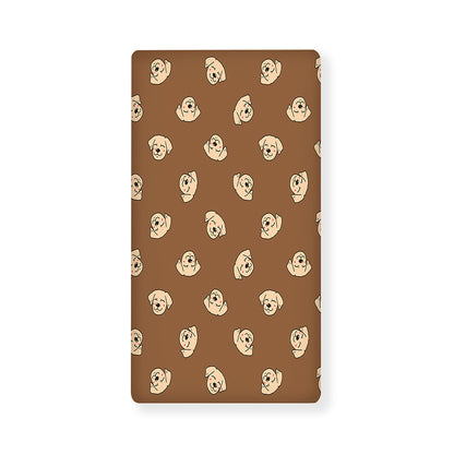 Happy Labrador Retriever Pattern Print Baby Crib Sheet