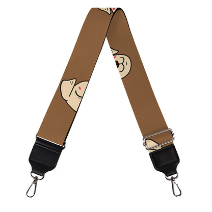 Happy Labrador Retriever Pattern Print Bag Strap
