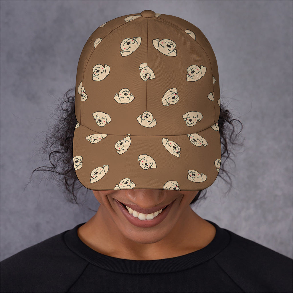 Happy Labrador Retriever Pattern Print Baseball Cap