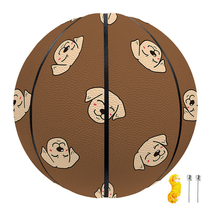 Happy Labrador Retriever Pattern Print Basketball