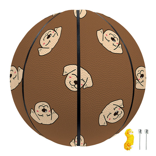 Happy Labrador Retriever Pattern Print Basketball