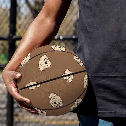 Happy Labrador Retriever Pattern Print Basketball
