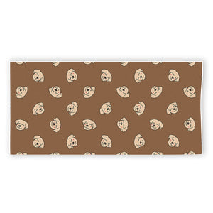 Happy Labrador Retriever Pattern Print Beach Towel