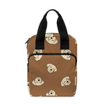 Happy Labrador Retriever Pattern Print Bible Tote Bag
