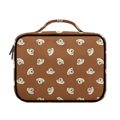 Happy Labrador Retriever Pattern Print Briefcase Bible Bag