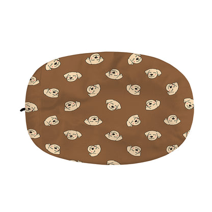 Happy Labrador Retriever Pattern Print Car Side Mirror Covers
