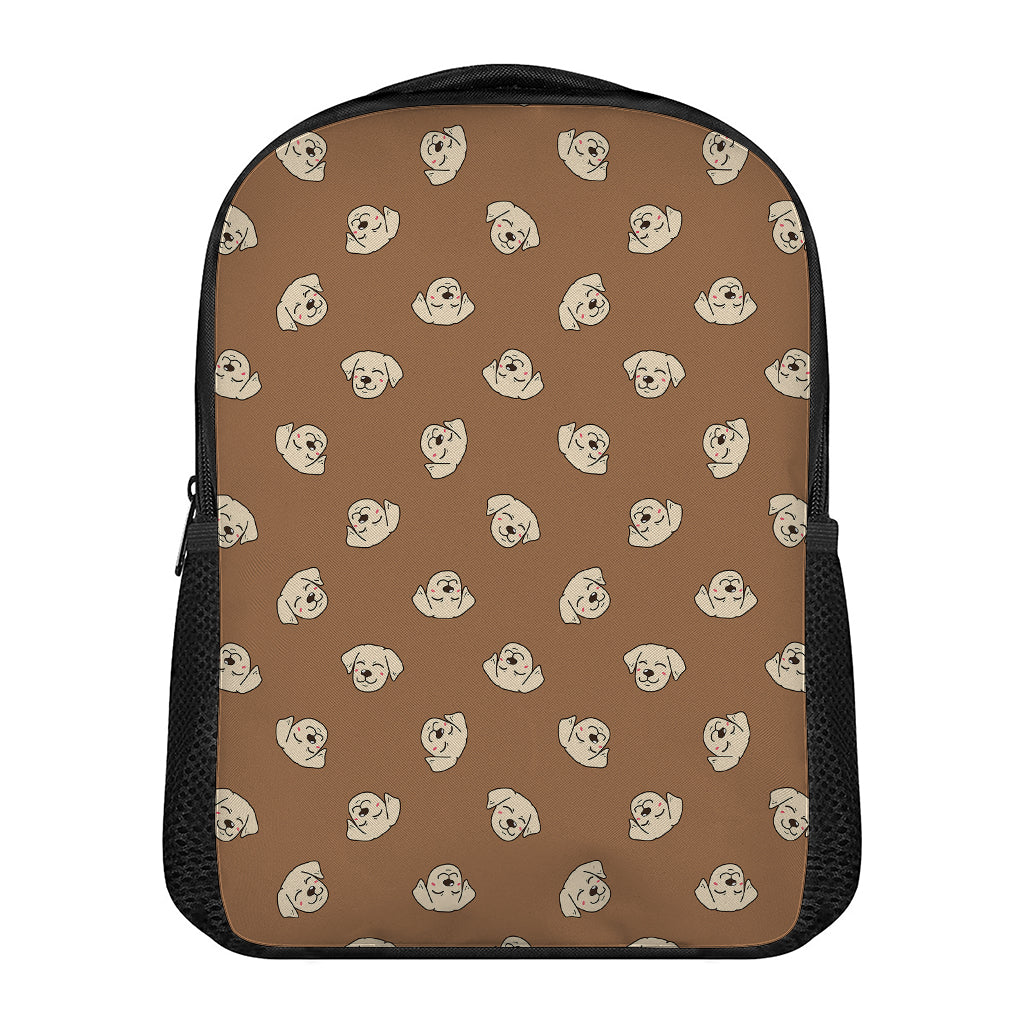 Happy Labrador Retriever Pattern Print Casual Backpack
