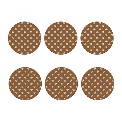 Happy Labrador Retriever Pattern Print Coaster Set