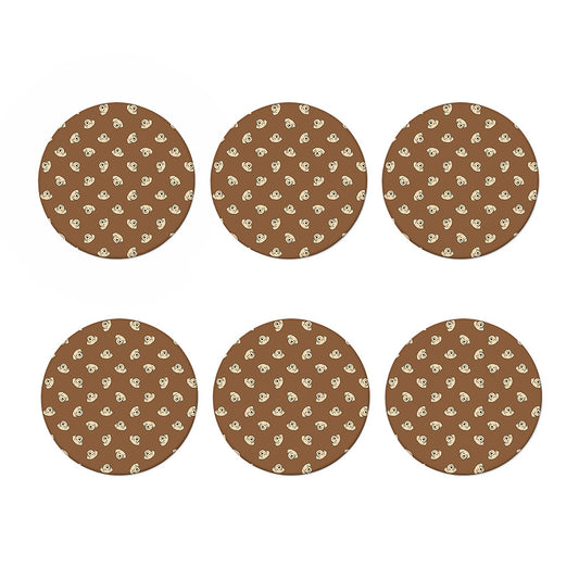 Happy Labrador Retriever Pattern Print Coaster Set