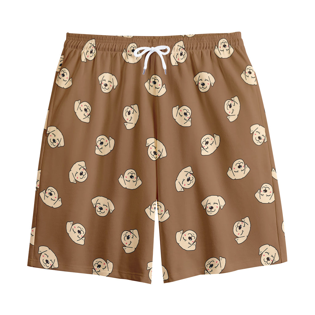 Happy Labrador Retriever Pattern Print Cotton Shorts