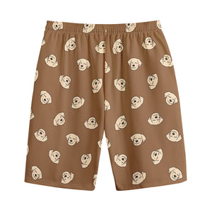 Happy Labrador Retriever Pattern Print Cotton Shorts