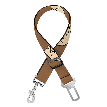 Happy Labrador Retriever Pattern Print Dog Seat Belt
