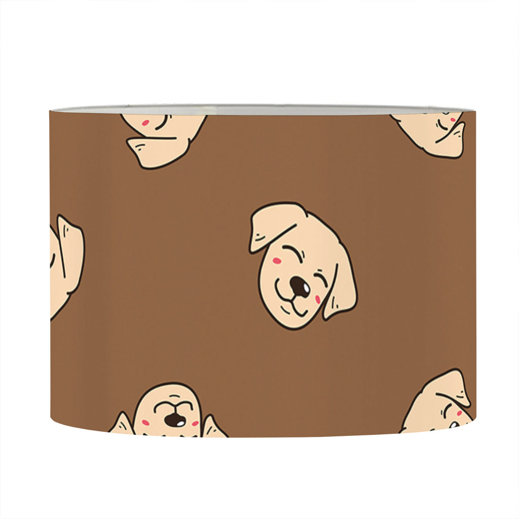 Happy Labrador Retriever Pattern Print Drum Lamp Shade