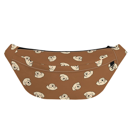 Happy Labrador Retriever Pattern Print Fanny Pack