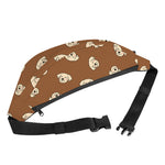 Happy Labrador Retriever Pattern Print Fanny Pack