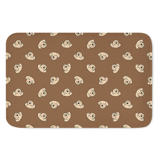 Happy Labrador Retriever Pattern Print Indoor Door Mat