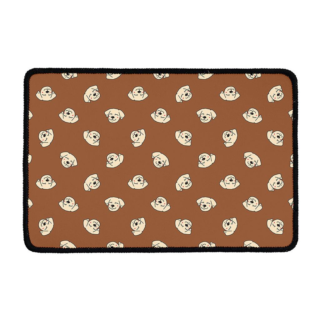 Happy Labrador Retriever Pattern Print Kitchen Mat