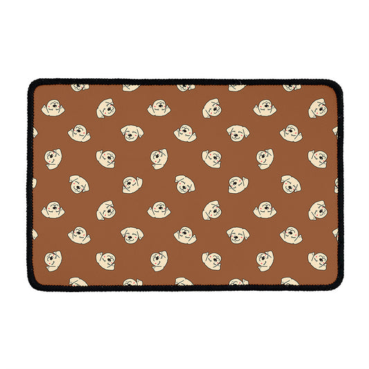 Happy Labrador Retriever Pattern Print Kitchen Mat