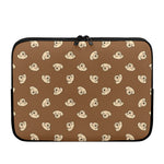 Happy Labrador Retriever Pattern Print Laptop Sleeve