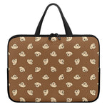 Happy Labrador Retriever Pattern Print Laptop Sleeve With Handle