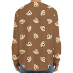 Happy Labrador Retriever Pattern Print Long Sleeve Baseball Jersey