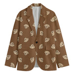 Happy Labrador Retriever Pattern Print Men's Blazer