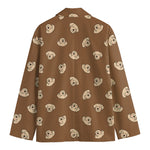 Happy Labrador Retriever Pattern Print Men's Blazer