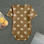 Happy Labrador Retriever Pattern Print Men's Bodysuit