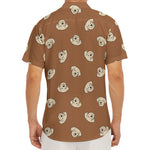 Happy Labrador Retriever Pattern Print Men's Deep V-Neck Shirt