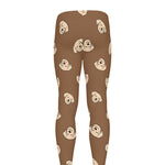 Happy Labrador Retriever Pattern Print Men's leggings