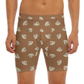 Happy Labrador Retriever Pattern Print Men's Long Boxer Briefs