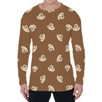 Happy Labrador Retriever Pattern Print Men's Long Sleeve T-Shirt