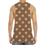 Happy Labrador Retriever Pattern Print Men's Muscle Tank Top