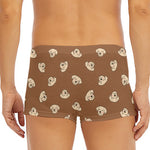 Happy Labrador Retriever Pattern Print Men's Short Boxer Briefs