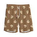 Happy Labrador Retriever Pattern Print Men's Athletic Shorts