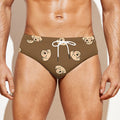 Happy Labrador Retriever Pattern Print Men's Swim Briefs