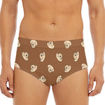 Happy Labrador Retriever Pattern Print Men's Triangle Swim Briefs