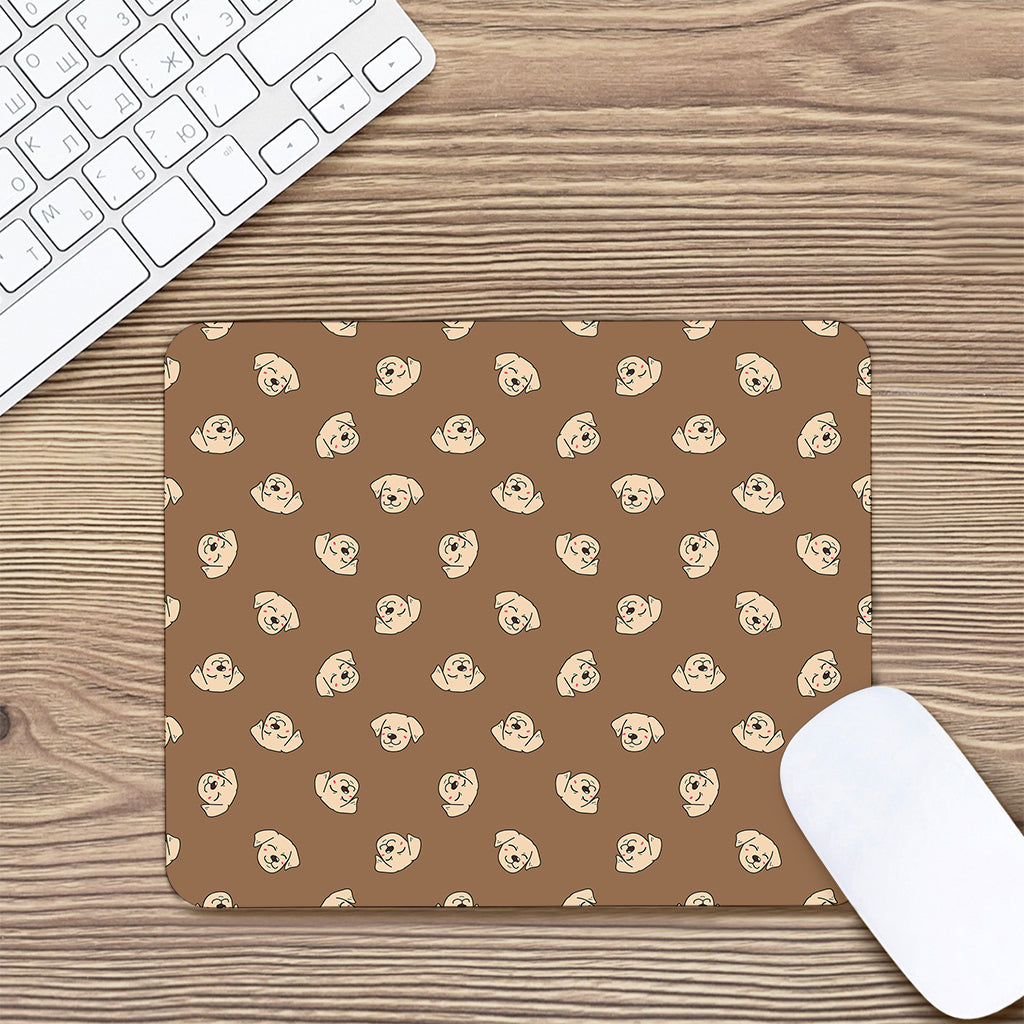 Happy Labrador Retriever Pattern Print Mouse Pad