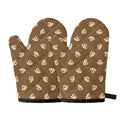 Happy Labrador Retriever Pattern Print Oven Mitts