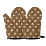 Happy Labrador Retriever Pattern Print Oven Mitts