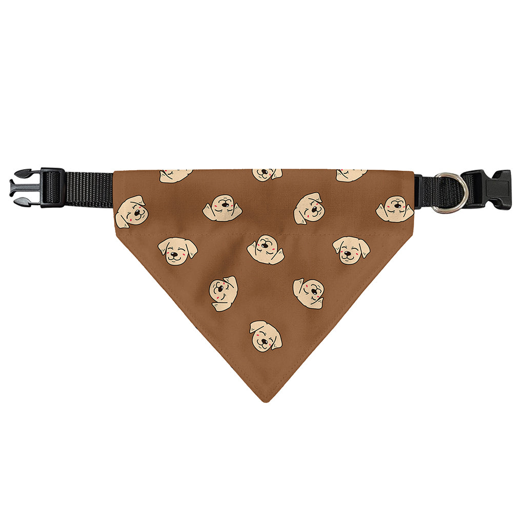 Happy Labrador Retriever Pattern Print Over The Collar Dog Bandana