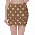 Happy Labrador Retriever Pattern Print Pencil Mini Skirt