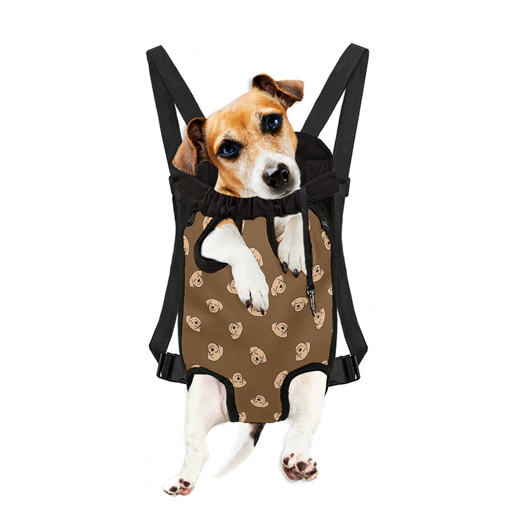 Happy Labrador Retriever Pattern Print Pet Carrier Backpack