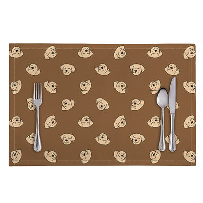 Happy Labrador Retriever Pattern Print Placemat