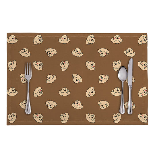Happy Labrador Retriever Pattern Print Placemat