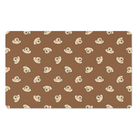 Happy Labrador Retriever Pattern Print Polyester Doormat