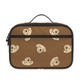Happy Labrador Retriever Pattern Print Portable Lunch Bag