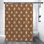 Happy Labrador Retriever Pattern Print Premium Shower Curtain