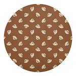 Happy Labrador Retriever Pattern Print Round Blanket